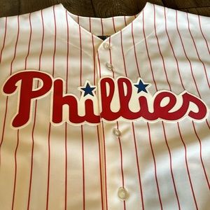 Phillies jersey - Halladay #34 Red and white stripes